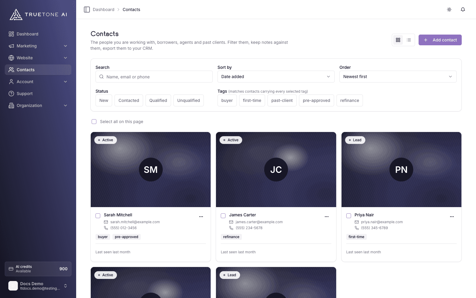 Your Contacts list.